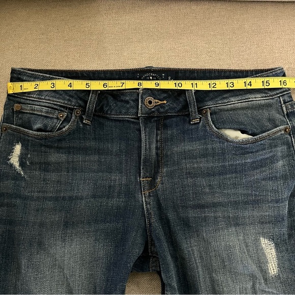 Lucky Brand Lolita Skinny Jeans with Crochet Accents Dark Wash Mid Rise 10 / 30 - Picture 11 of 13